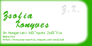 zsofia konyves business card